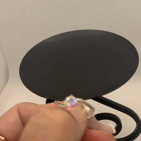 Fragrant Jewels Sterling Silver Ring w Aurora Borealas Crystal - Picture 8 of 13